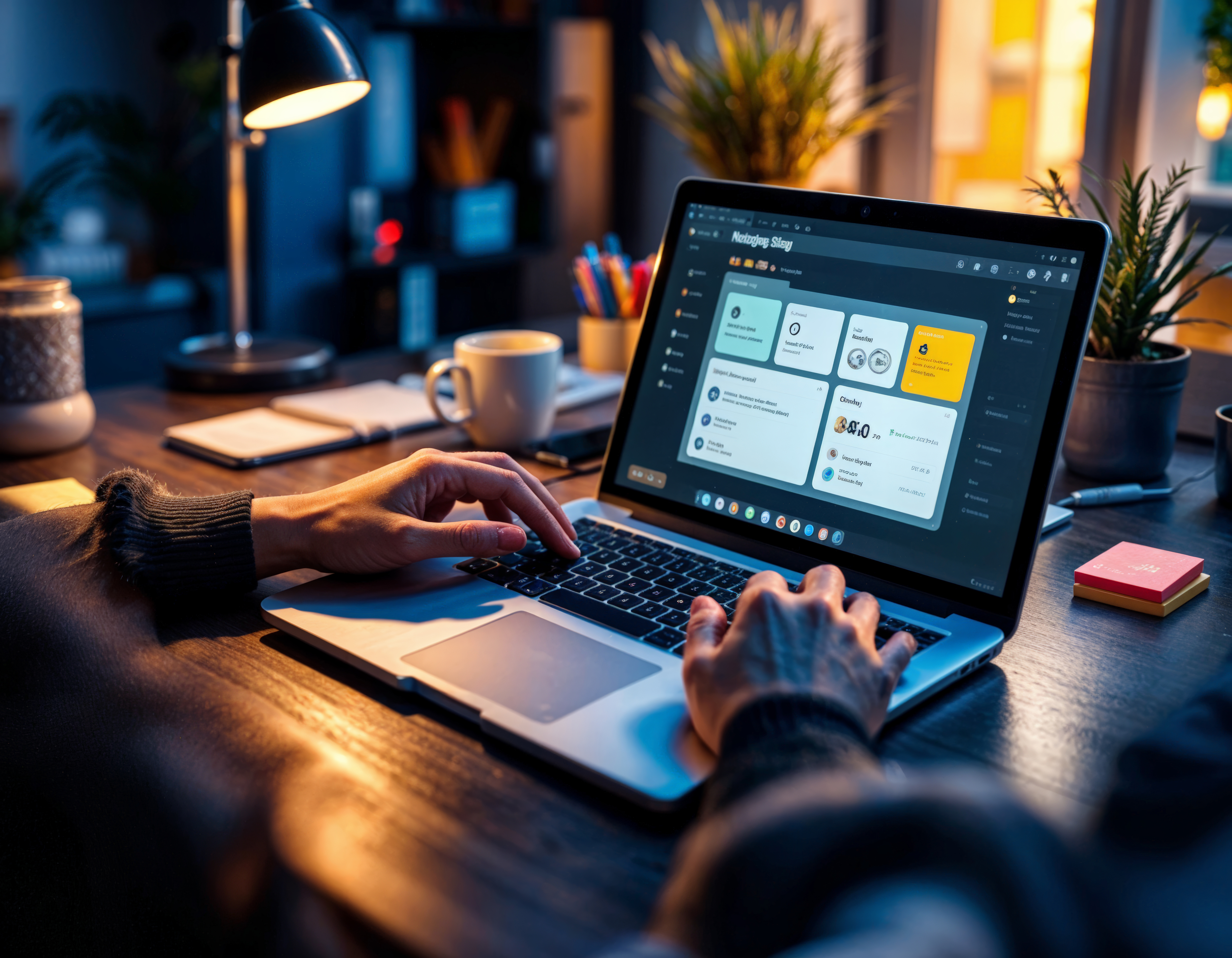 Web Studio — laptop con dashboard